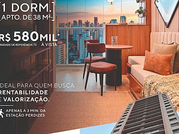Apto 1 dormit�rio de 38,83 m� Perdizes SP